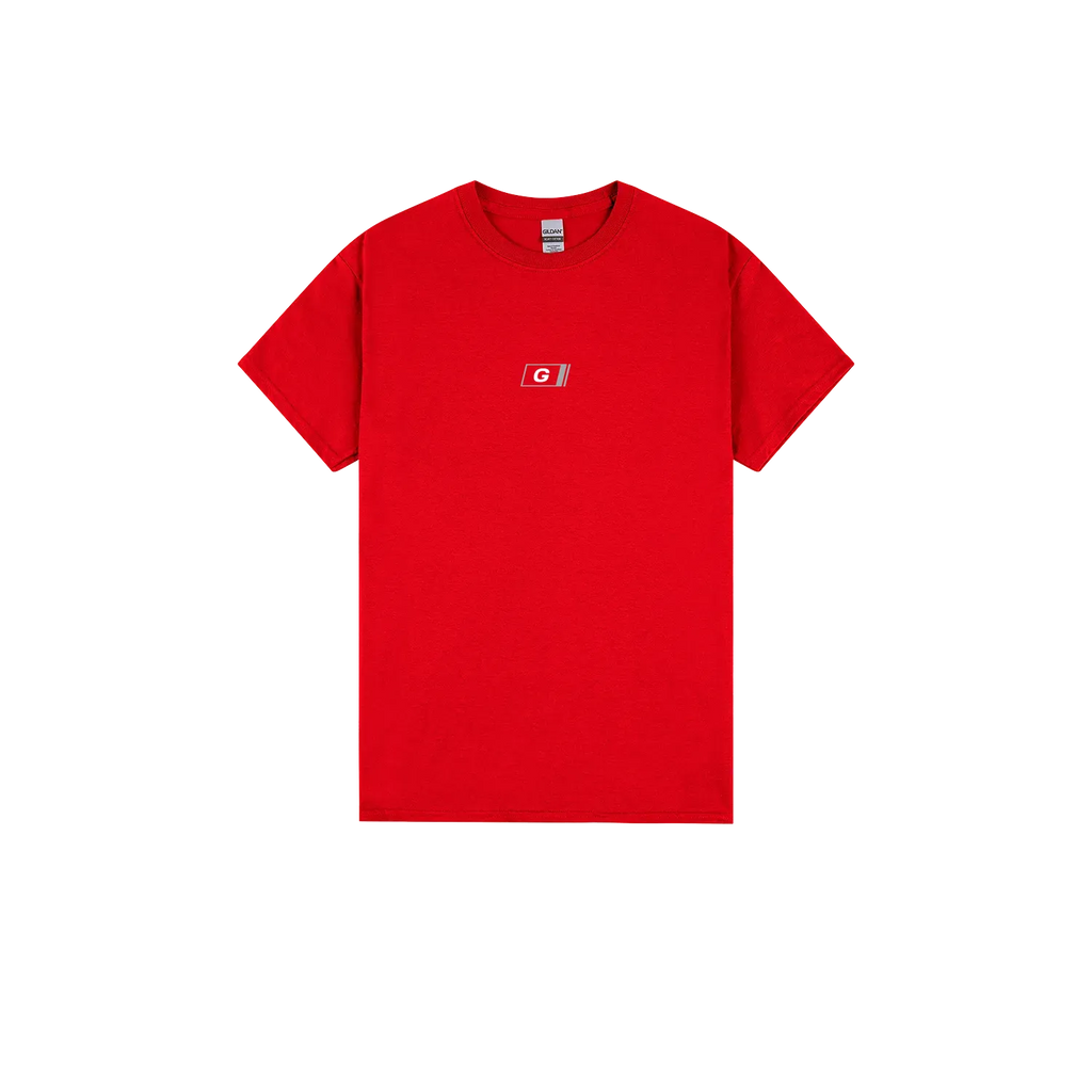 Red front flat lay