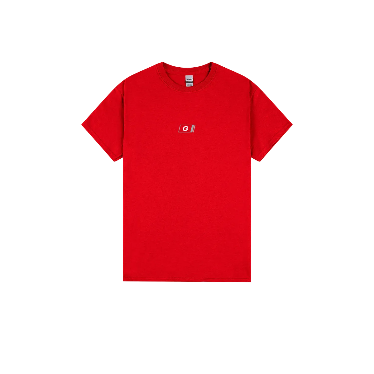 Red front flat lay